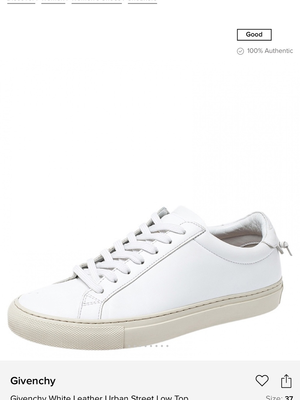 Givenchy White Leather Urban Street Low Top